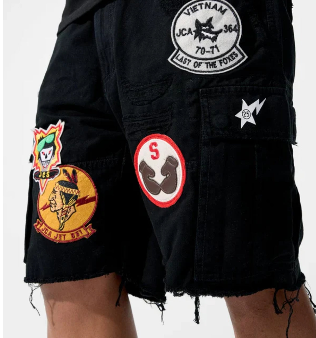 Jordan Craig Retro - War Angel Cargo Shorts - Black