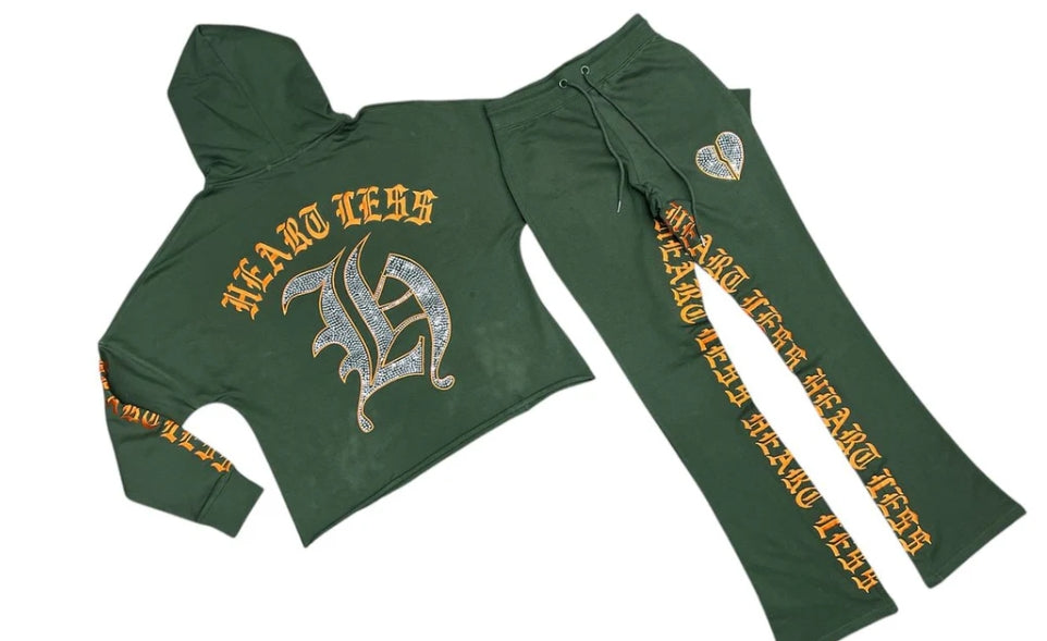 Focus Men's Sweat Suit - Olive Green