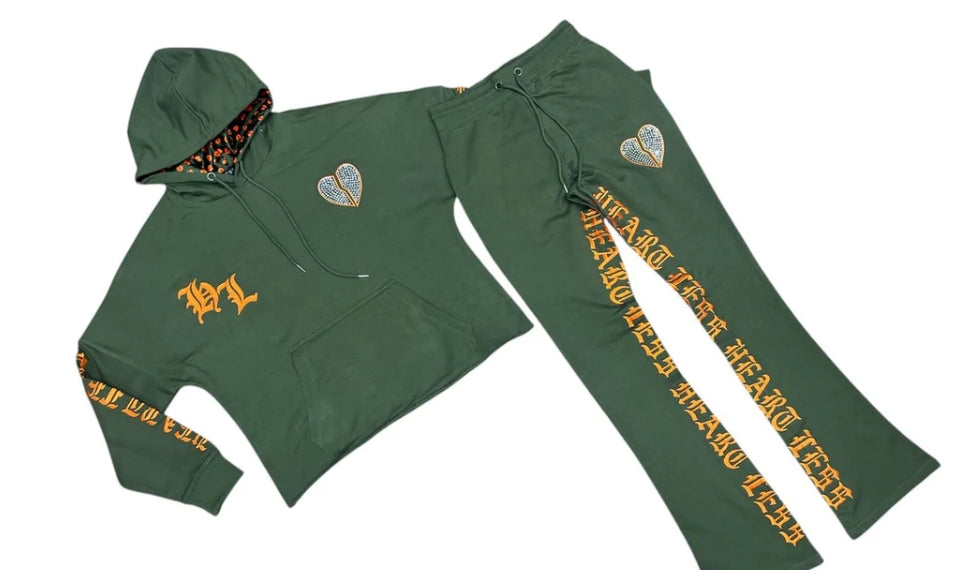Focus Men's Sweat Suit - Olive Green