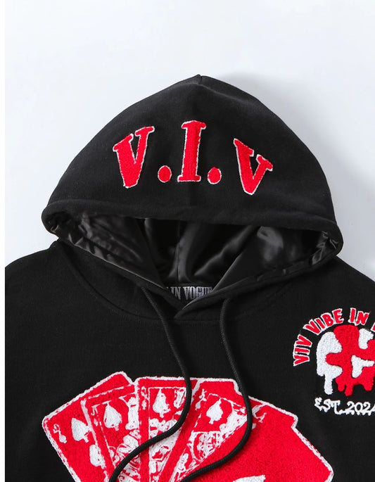 Vibe In Vogue - Winning Moves Stacked Jogging Sets - Black/Red